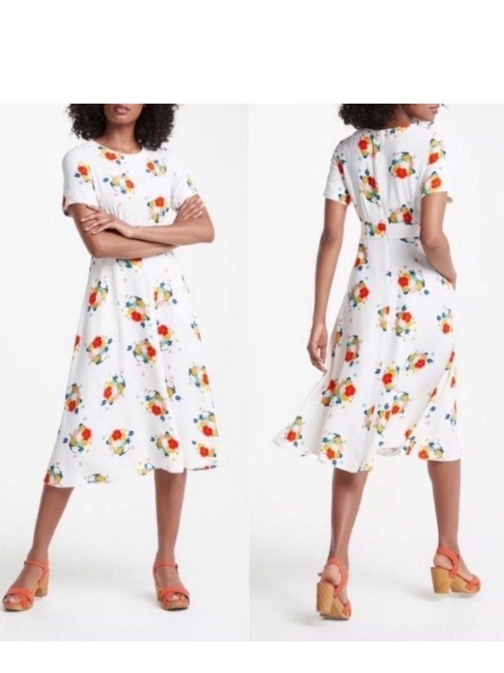 Boden Floral Midi Dress